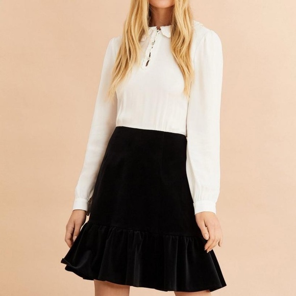 NWOT Brooks Brothers Red Fleece Velvet & Crepe Shirt Dress Size 0 - Picture 1 of 6